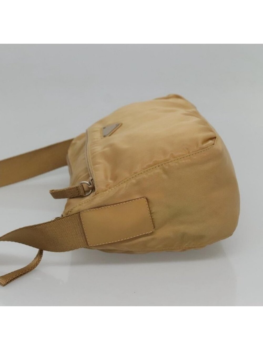 Authentic PRADA Shoulder Bag Nylon Beige Silver - Picture 11 of 16